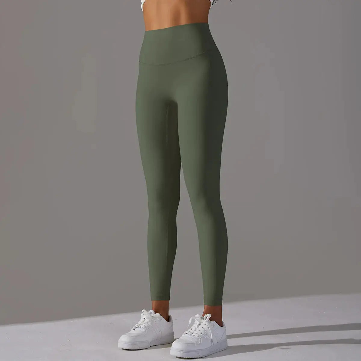 High waist Naked Feeling leggings, olive green workout pants for fitness, yoga and running