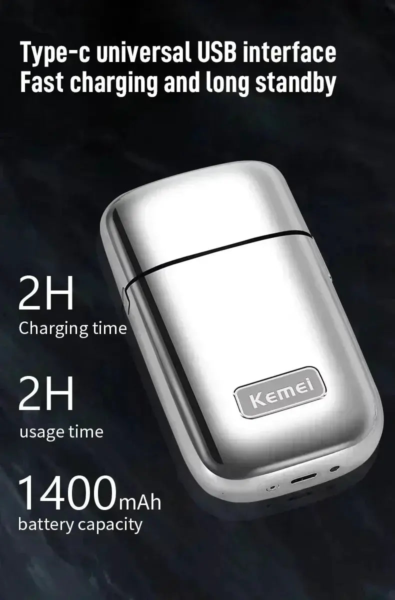 Kemei hair clipper KM-TX1 metal body silver finish