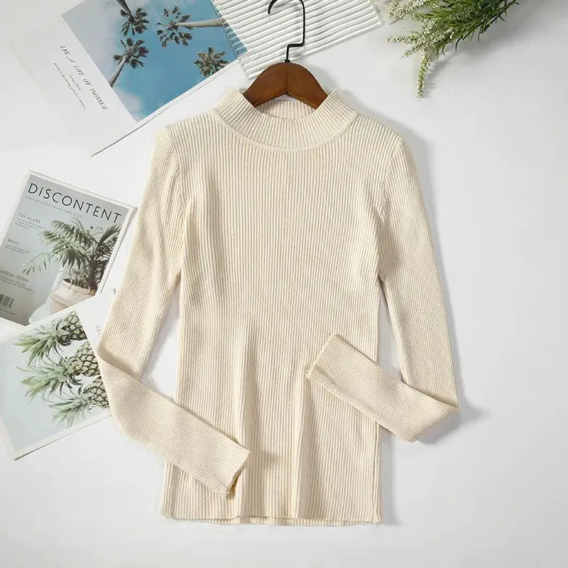 EverSoft Women Turtleneck Knitted Sweater Soft Cashmere Blend For Cozy Warmth In Autumn And Winter