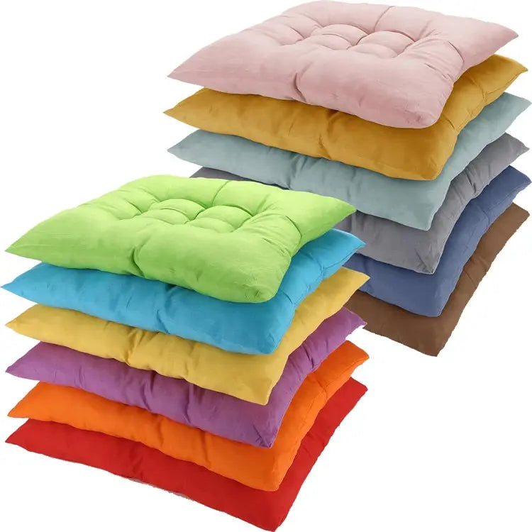 LMETJMA chair pads with ties, colorful square cushions for dining chairs by Simples Market