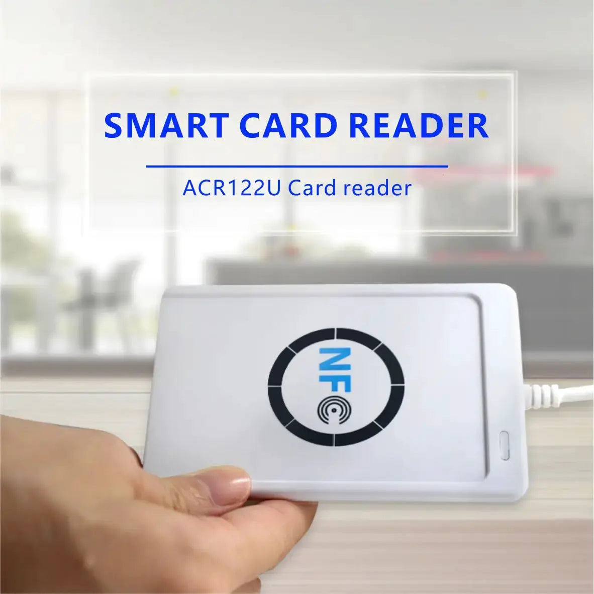 ACR122U RFID IC smart card reader by Simples Market white USB NFC device