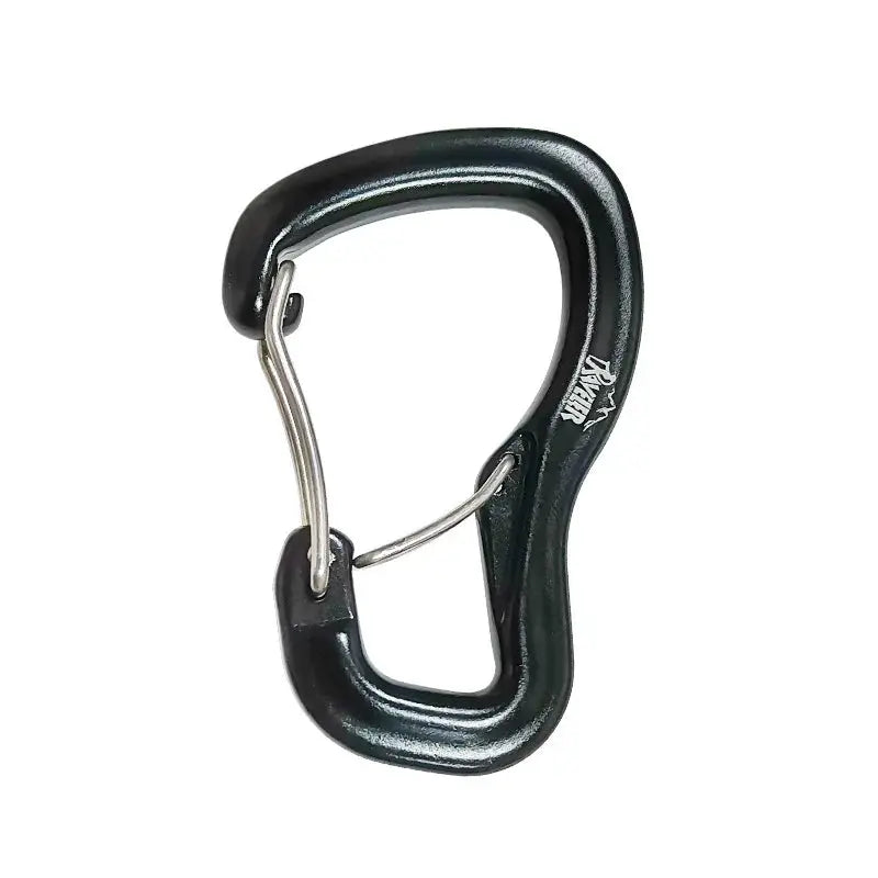 Simples Market outdoor hammock double locking carabiner, aluminum alloy quick-hang buckle, black