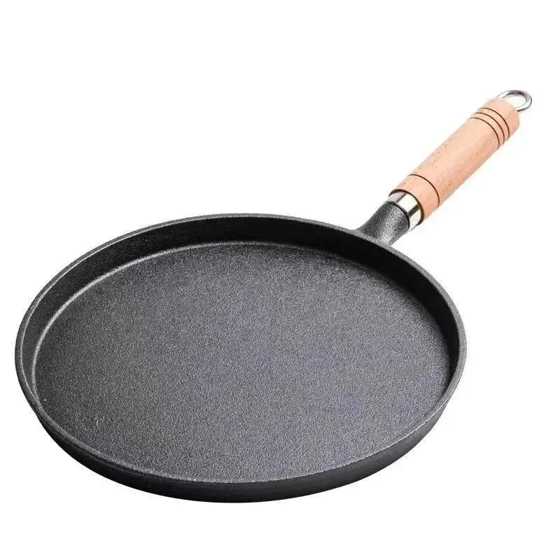 IronCraft 26cm Cast Iron Frying Pan Uncoated Natural Nonstick For Eggs Pancakes Crepes And Steaks On Gas Or Induction