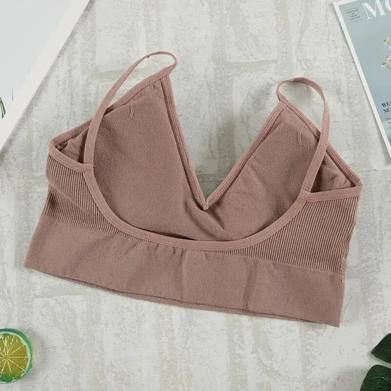 Velvet Lace Seamless Padded Bralette And G String Set For Women Wireless Comfort Everyday Wear