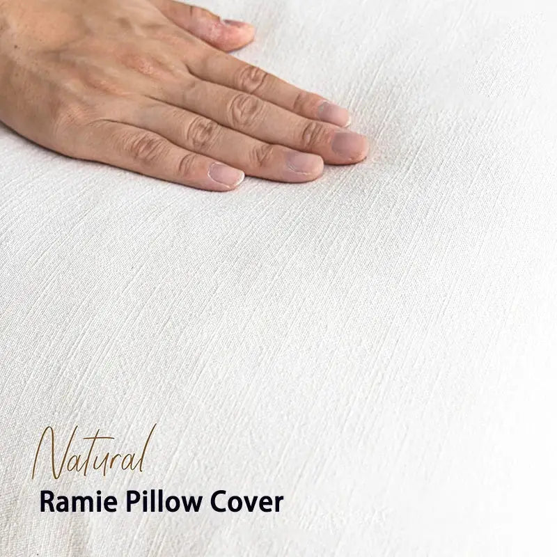 Ramie pillow cover, natural color, decorative boho farmhouse cushion for sofa or chair