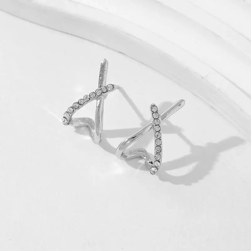 LATS Trendy Gold Color Cross Stud Earrings For Women Dainty Minimalist Earrings Fashion Jewelry Party Gifts Wholesale