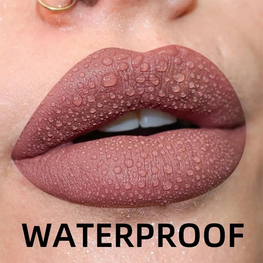 19 Colors Matte Velvet Lip Gloss Waterproof Long Lasting Liquid Lipstick With Nude Red Lip Tint And Lip Glaze
