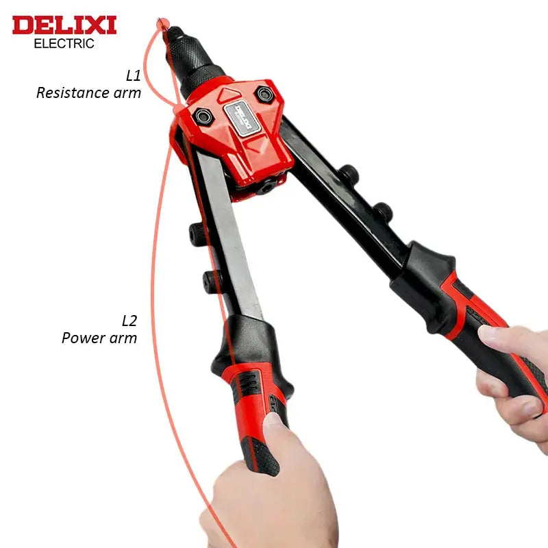 Delixi Electric Rivet Gun Manual High Leverage Pull Tool For Tightening And Riveting Metal Sheets And Pipes