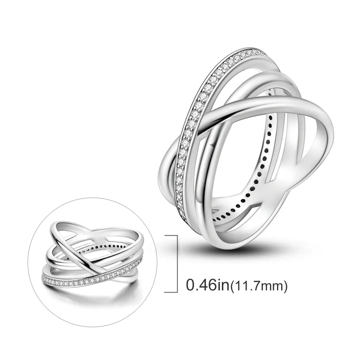 925 Silver Infinite Love Firefly Ring Original Design Zircon Ring For Women High Quality Wedding Jewelry Gift