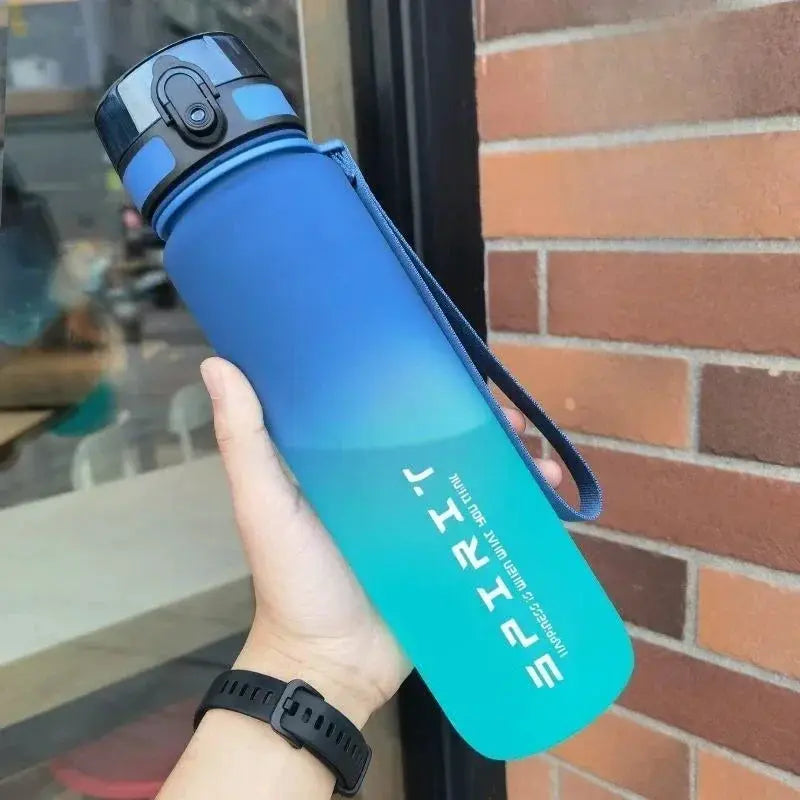 1 Liter Large Capacity Sports Water Bottle Leak Proof Colorful Plastic Cup for Outdoor Travel Gym Fitness Jugs