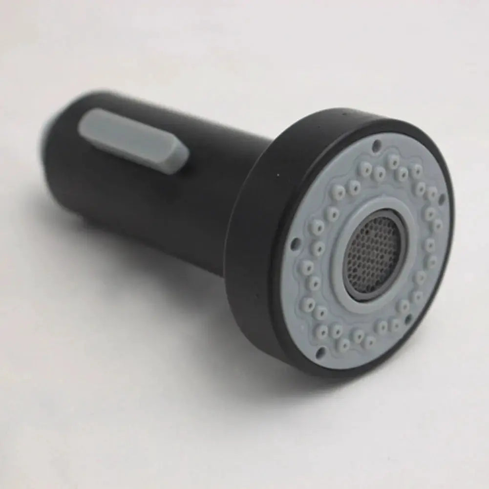 Simples Market ABS kitchen faucet spray head replacement, black body with gray circular nozzle face.