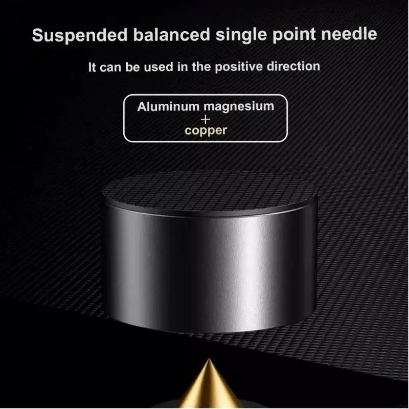 Aluminum magnesium copper spikes for sound systems; two-piece silver base with gold spike, Simples Market.