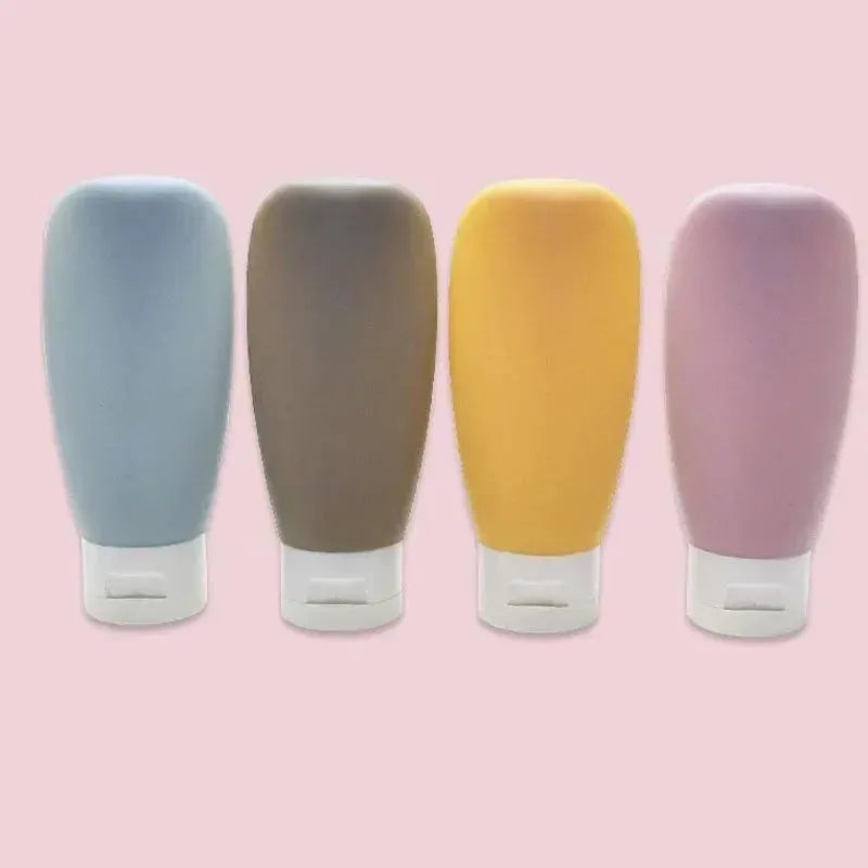 4 Pack 60ml Refillable Squeeze Tubes Set Travel Empty Lotion Shampoo Bottles For On The Go