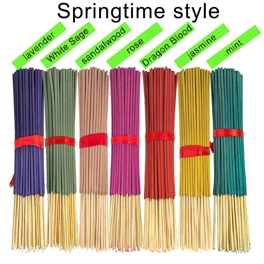 7 Sets Of 20 Incense Sticks Featuring Rose Lavender Sandalwood Jasmine Mint Cherry Blossom Herbal Dragon Bloodwood