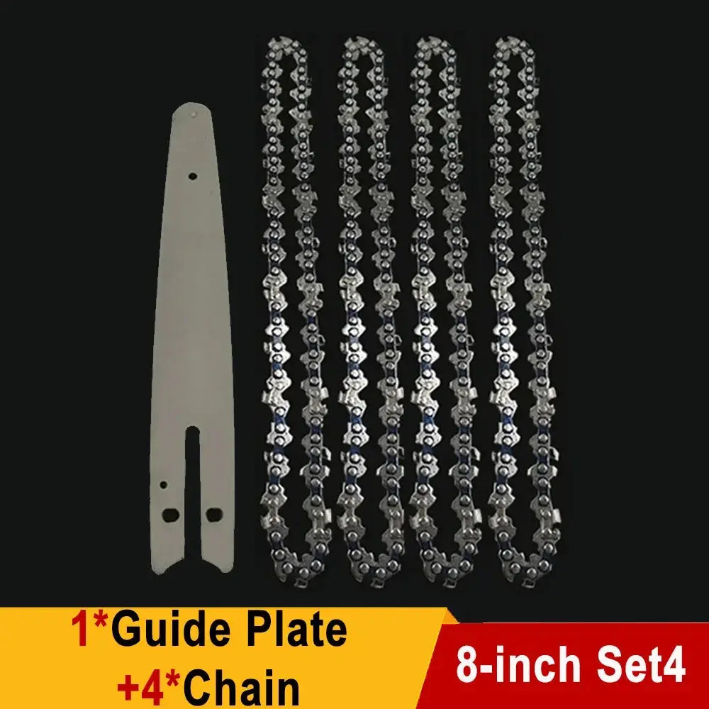 8 Inch Electric Chainsaw Bar Replacement One Quarter Inch Pitch With 22 Knives And 45 Link Chain For Garden Tools