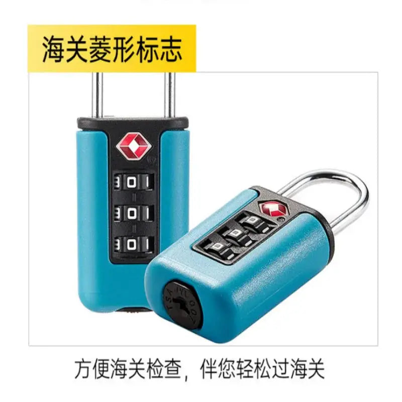 Approved Luggage Lock 3 Digit Combination Padlock for Travel Suitcases Black Security