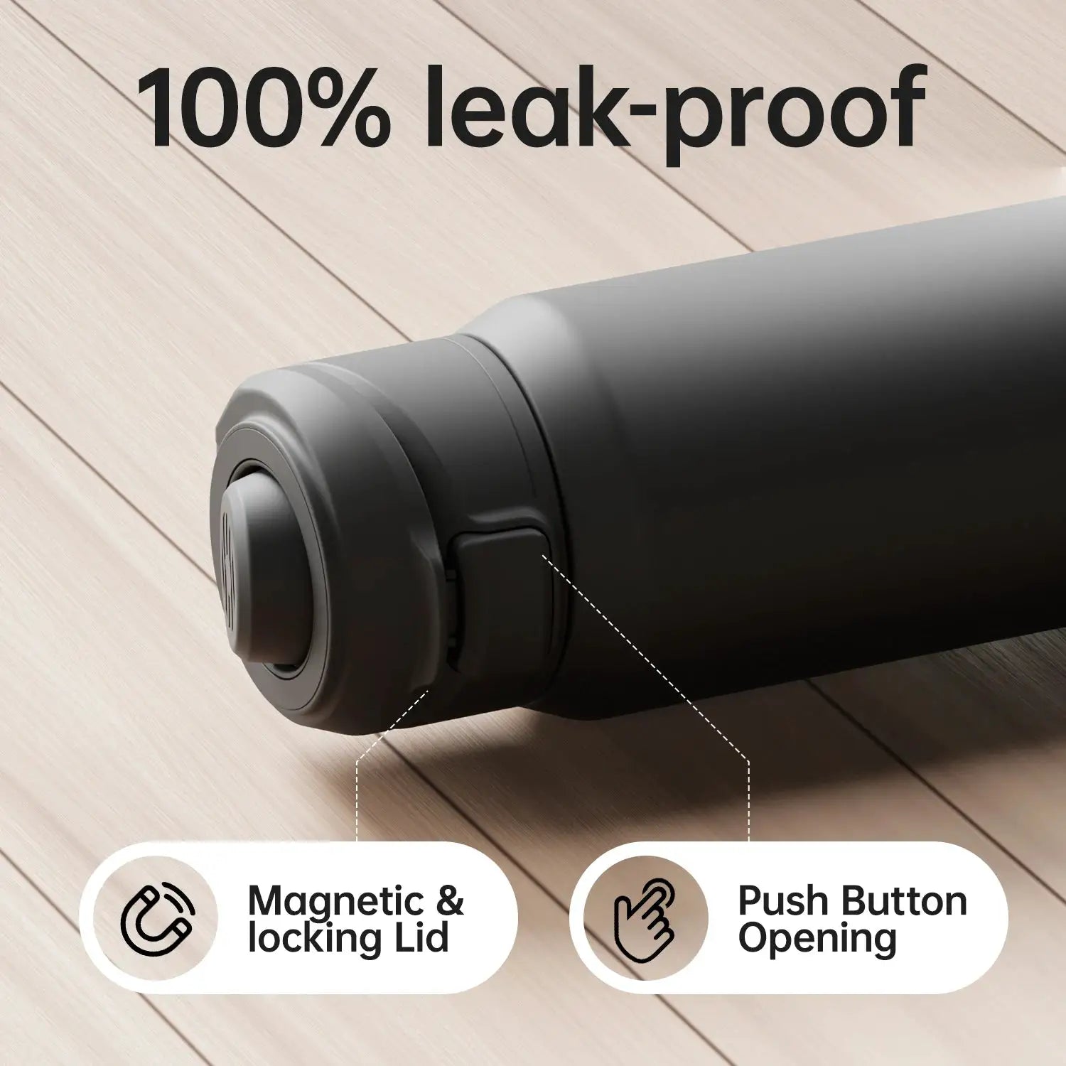 Fjbottle Magnetic Thermos Stainless Steel Bottle With Phone Holder