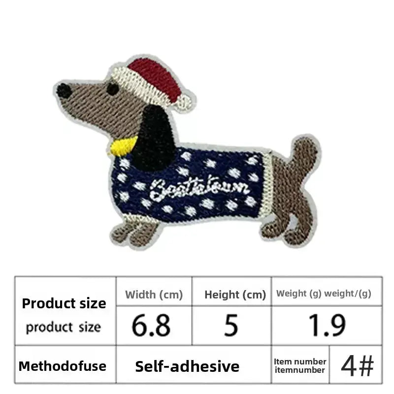 Two Pack Embroidered Black Cat Patches Iron On For Clothing Jeans Jackets Cute Cartoon Design