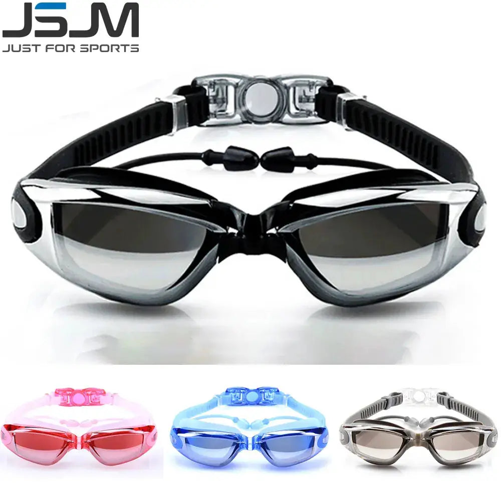 JSJM Professional Anti Fog Adult Swimming Goggles Waterproof Adjustable Silicone Strap For Men And Women