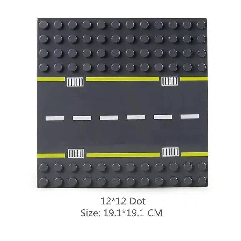 Big Building Blocks Compatible With Large Bricks Road Plates Car Parking Fuel Station Traffic Educational Toys For Kids