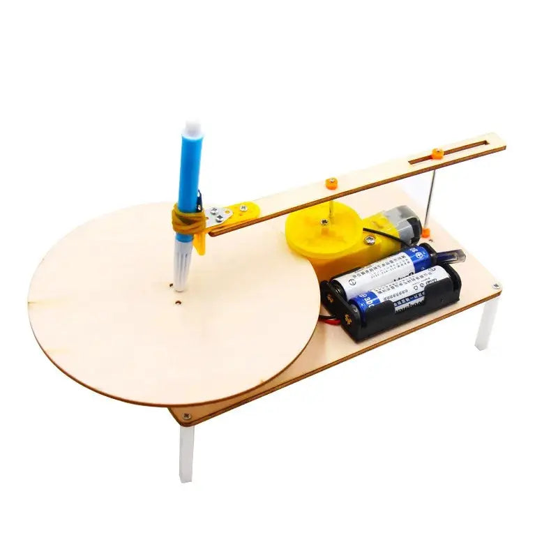 DIY Creative Wooden Electric Plotter Drawing Robot STEM Kit for Kids Automatic Painting Science Electronics