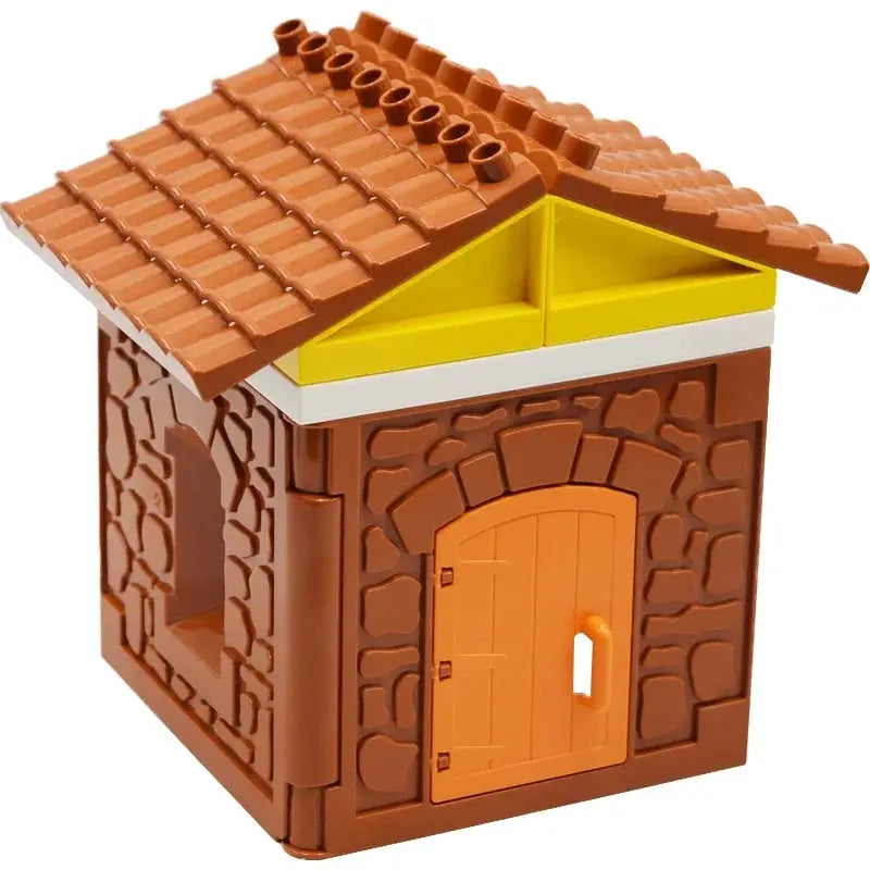 Big Building Blocks Houses Kit With Doors Windows Walls And Roof Compatible With Large Bricks Boys And Girls Toy Gifts