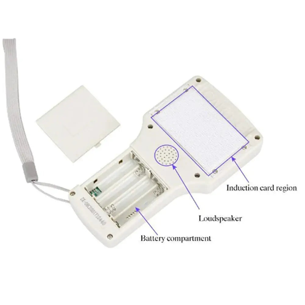 Simples Market white 10-frequency NFC card reader writer duplicator with battery compartment and strap