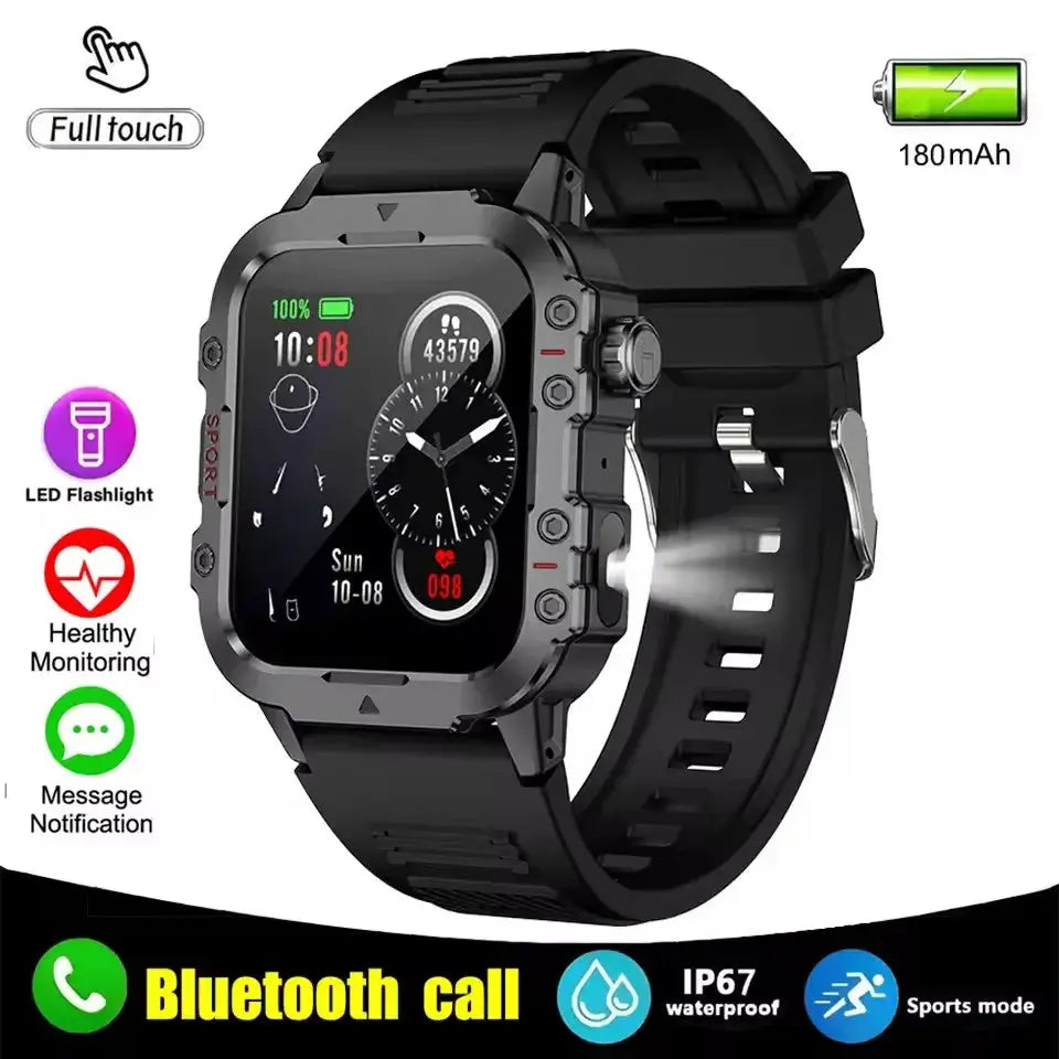VitalTime Android Smartwatch 1.44 Inch Color Screen Bluetooth Calling Blood Oxygen BP Monitoring Health Tracking