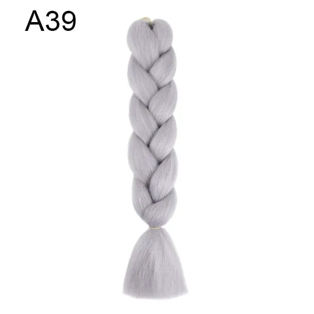 Simples Market 24-inch synthetic Yaki braids hair, lavender ombre jumbo braid extension for women