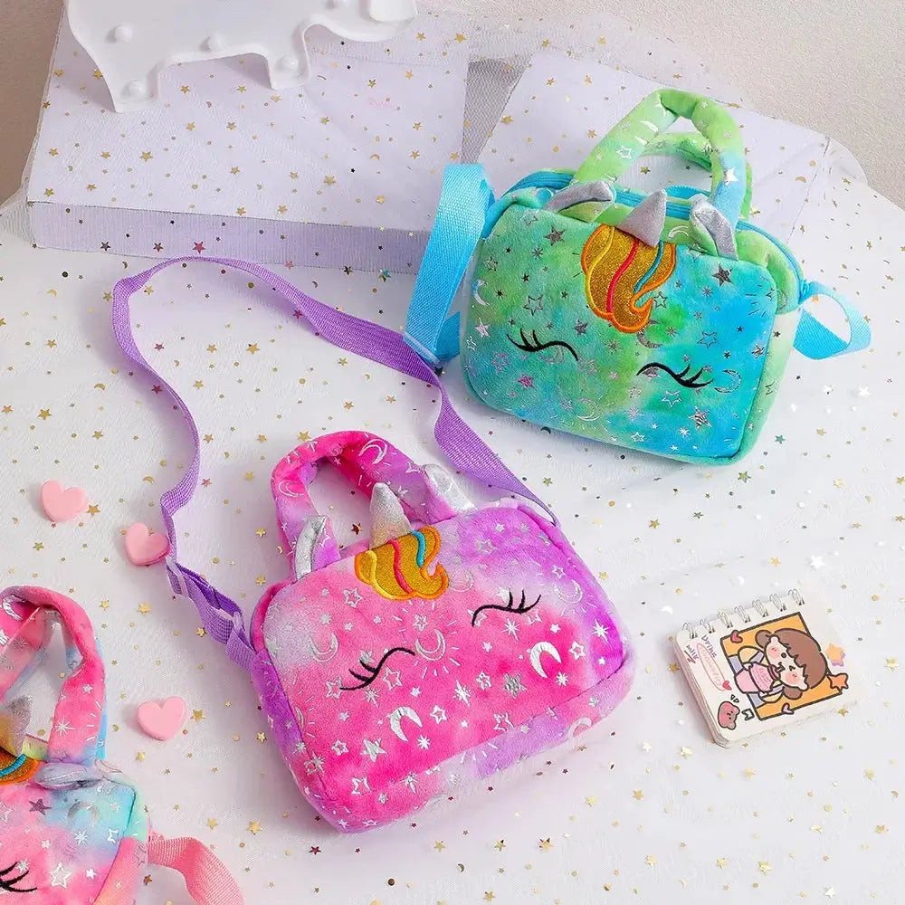 Fashion Sweet Unicorn Crossbody Handbag For Girls Cute Kid Bag Birthday Party Gift Little Girl Purse