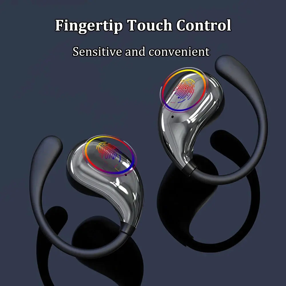 NovaTech Bluetooth 5.4 Ear Hook TWS Wireless Earphones HiFi Stereo Waterproof With LED Display And Long Standby