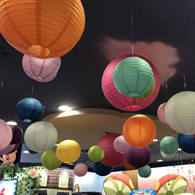 12 Inch Chinese Paper Lantern Ball DIY Handmade Round Lantern For Wedding Christmas Event Party Decorations 30cm