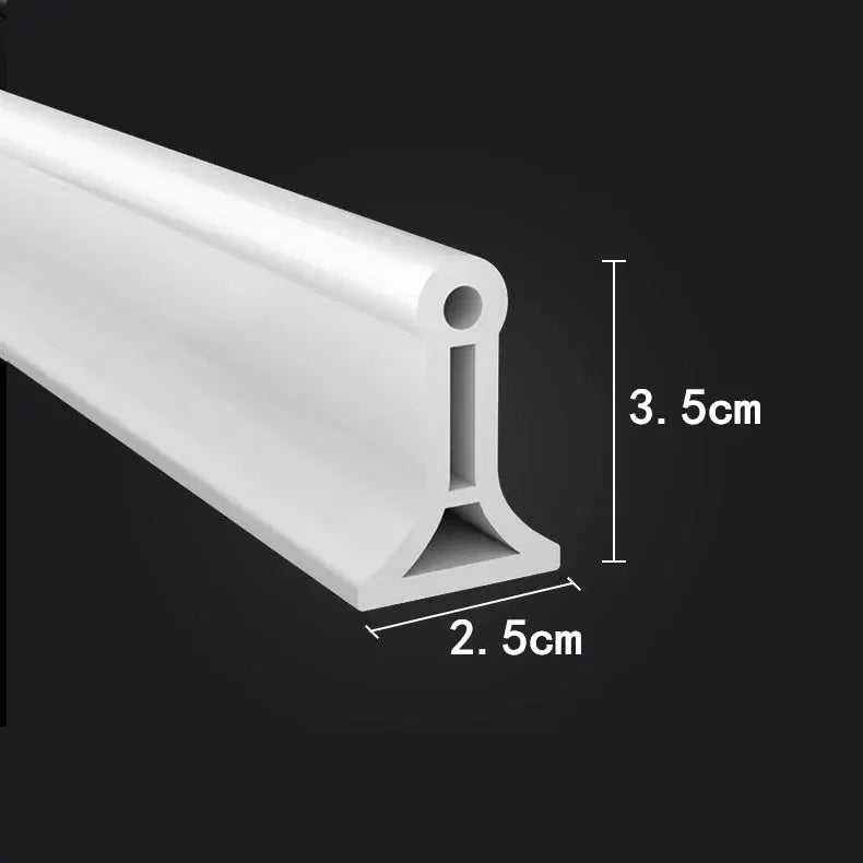 Simples Market bathroom silicone bendable water barrier strip, white, 3.5 cm tall by 2.5 cm base