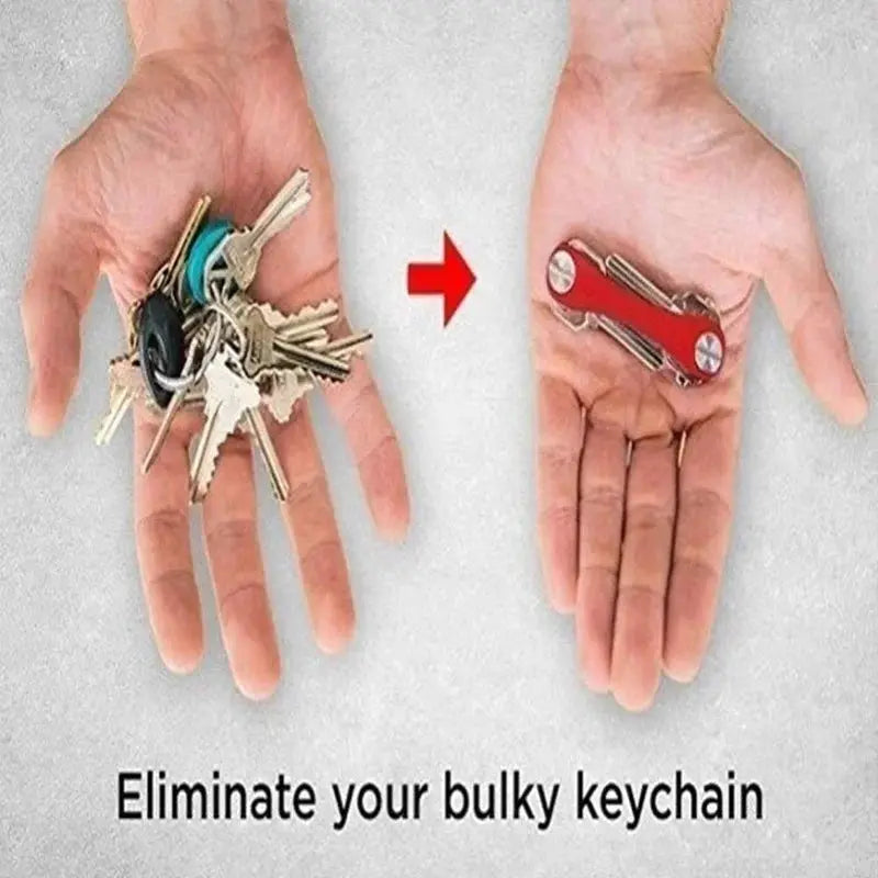 Smart Key Chain Mini Keychain Aluminum Key Holder Clip Compact Organizer For Home Outdoor Use