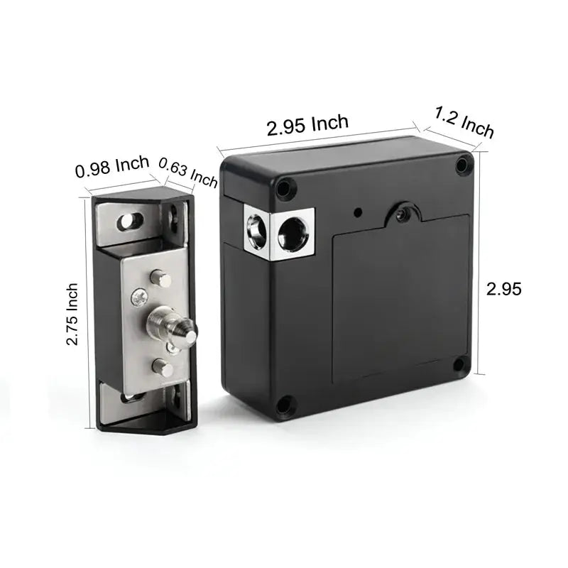Smart RFID cabinet lock kit in black with metal latch; easy DIY install (Simples Market, 13.56MHz)