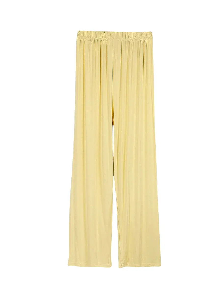 Modal Three Piece Women Set Long Sleeve Cardigan Vest High Waist Pants