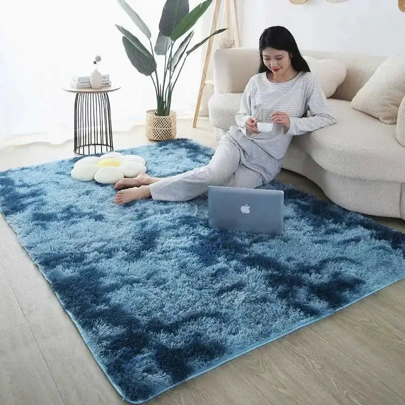 Fluffy Plush Velvet Carpet Rug for Living Room and Bedroom Lounge Soft Floor Mat for Kids Decoration