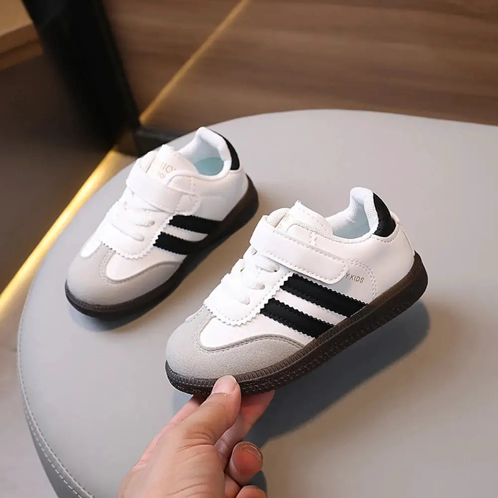 Fashion Sport Shoes For Children PU Leather Ergonomic Kids Sneakers Soft Soles Lightweight Boys Girls Tennis Shoes