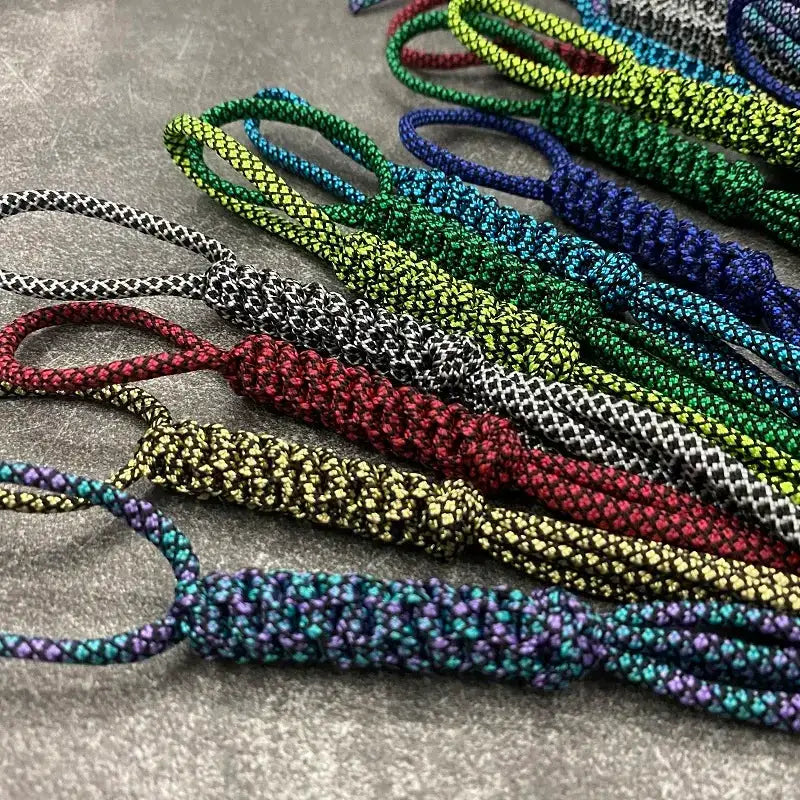 4mm braided paracord lanyards in assorted colors for outdoor camping and survival gear