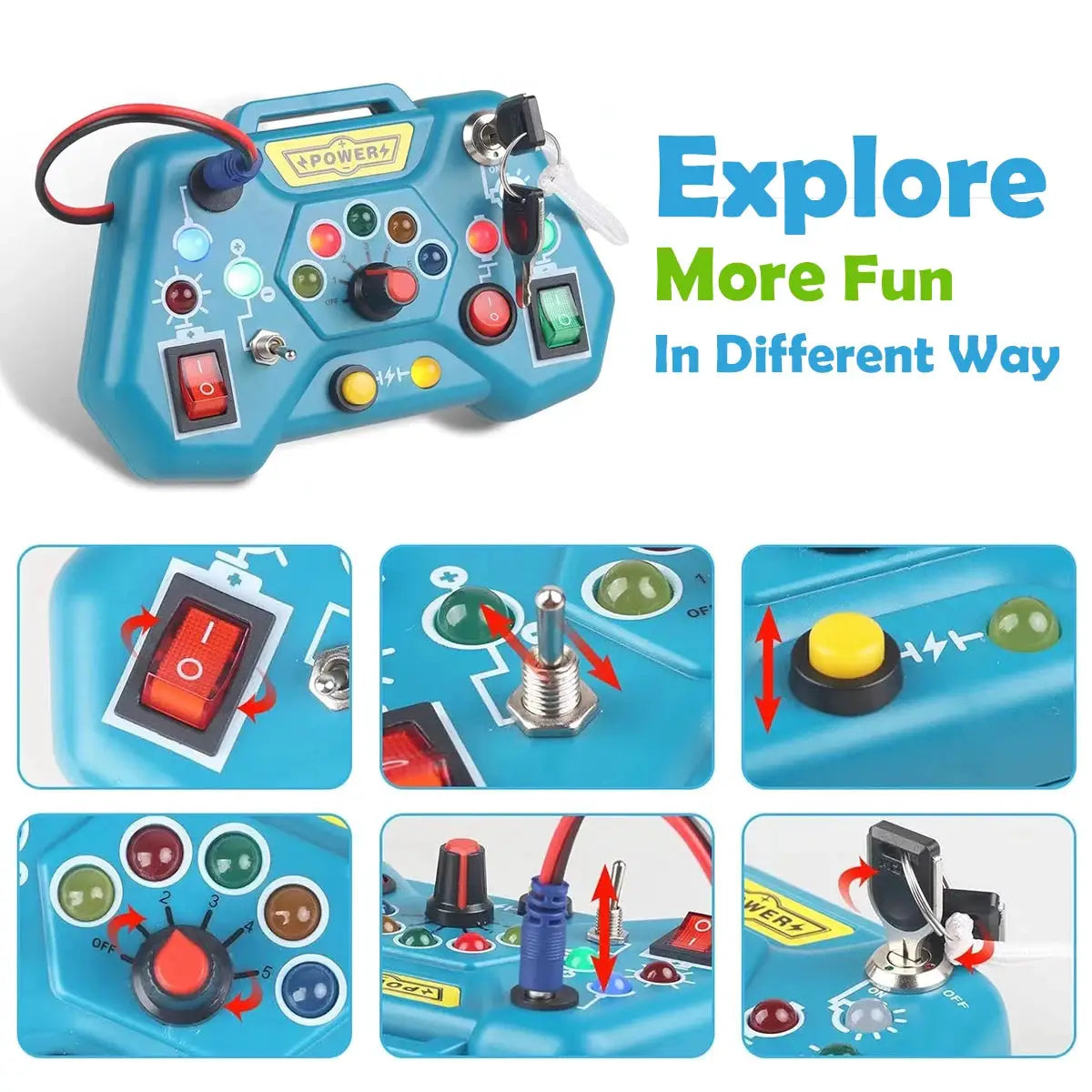 Montessori Busy Board Toy For Toddlers Educational Travel Gift For Boys And Girls