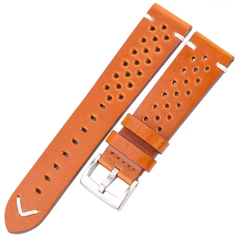 Heritage Leather Handmade Cowhide Watch Band 18mm 20mm 22mm 24mm Breathable Oil Wax Treated For Comfort