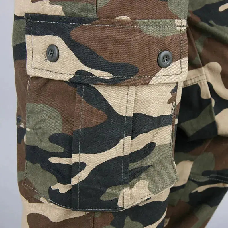 Men's tactical camouflage overalls by Simples Market, cotton fabric with multiple cargo pockets