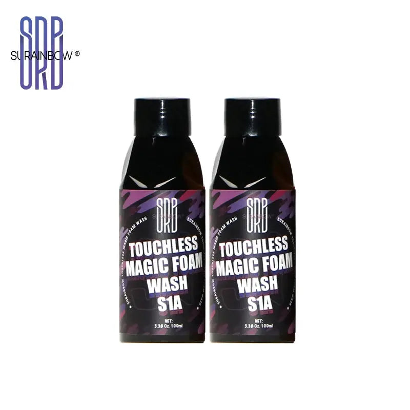 Simples Market pink foaming snow foam car wash soap, two 100 ml bottles for foam cannons or bucket washes