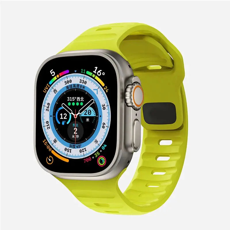Strap For Apple Watch Band 49mm 44mm 45mm 41mm 40mm 42mm 38mm Soft Silicone sport Bracelet iwatch Serise 8 7 SE 6 5 9 Ultra 49mm