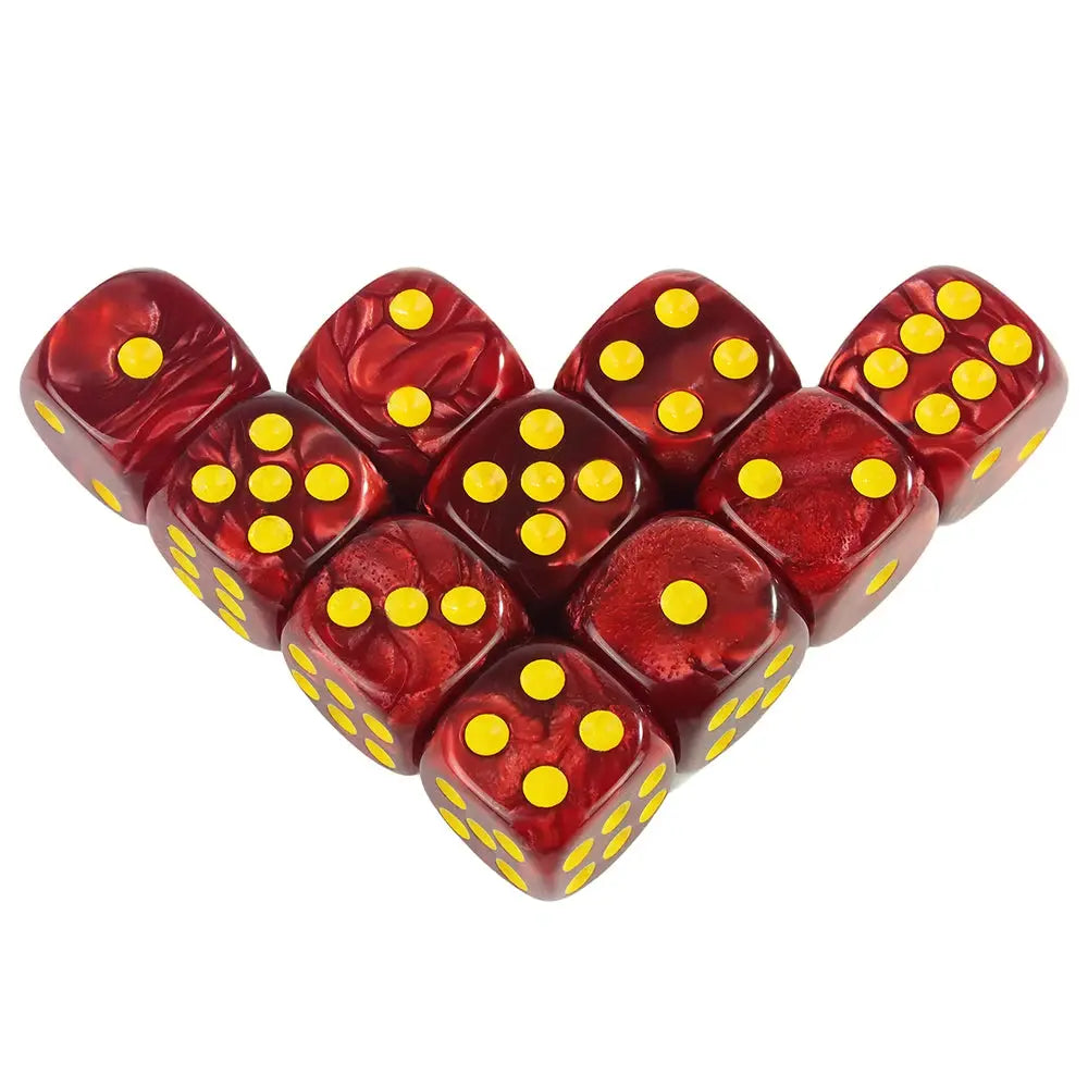 16mm Round Corner Marble Acrylic Dice Set 6 Sided For Tabletop Games Gambling Entertainment Party