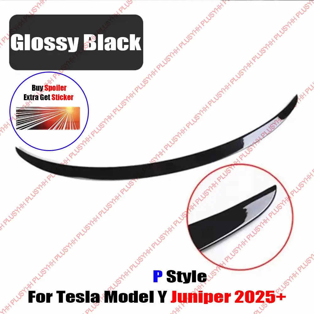 Rear spoiler for Tesla Model Y, glossy black, Juniper 2025+ by Simples Market