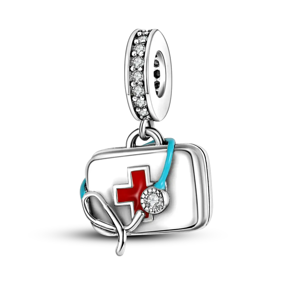 Medicine Cabinet Stethoscope Charm Pendant 925 Silver Bead Charms For MULA Bracelet DIY Fine Jewelry Making