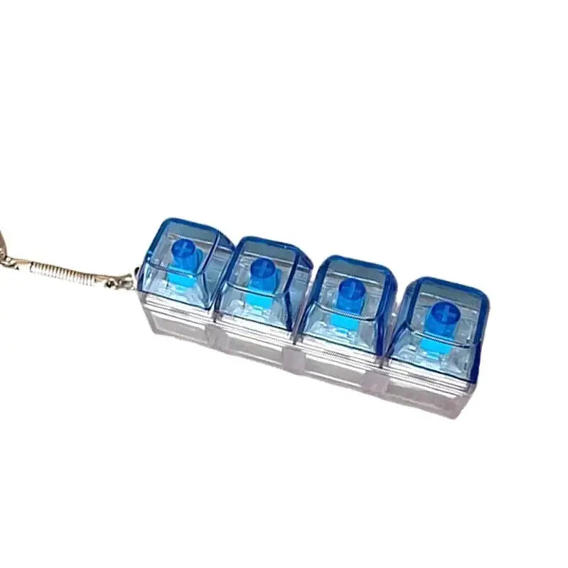 Keychain LED Lights Stress Relief Keyboard Toy For Office Desk Portable Anxiety Management Gift For Professionals