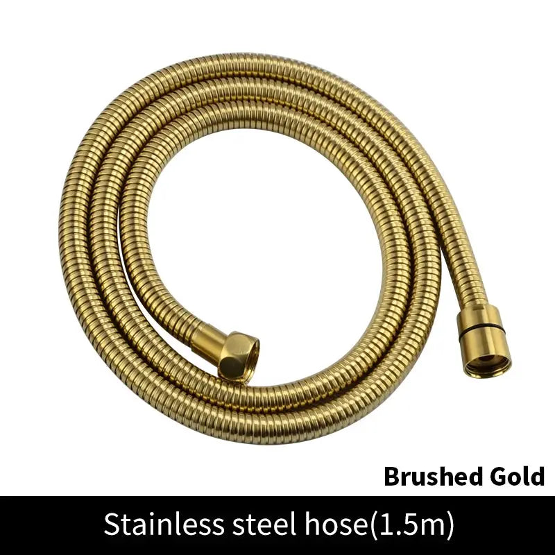Brushed gold handheld shower hose, stainless steel, 1.5m, Simples Market