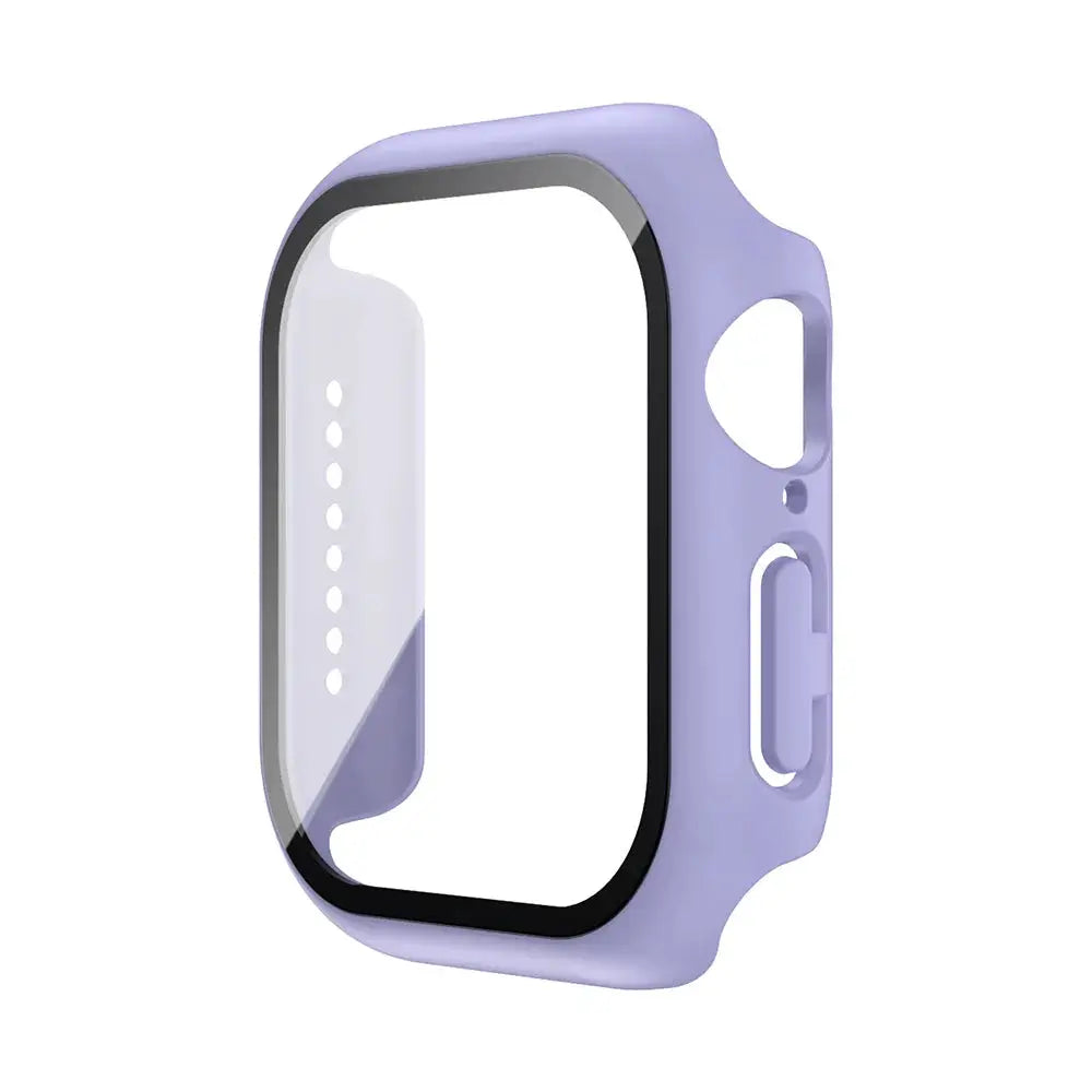 Tempered Glass+Case For Apple Watch 38mm 40mm 41mm 42mm 44mm 45mm 46mm Screen Protector Protective Cover iWatch 10 8 7 9 6 SE 5